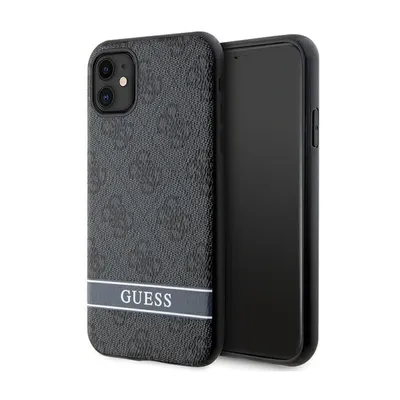 Produktbild von Guess Guhcn61P4Snk Hülle Für Iphone 11 / Xr - Graues Hardcase 4G Stripe