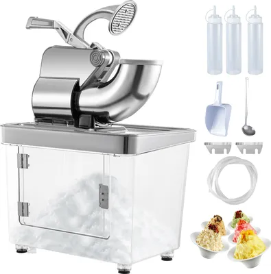 Produktbild von VEVOR Kommerzielle Schneekegelmaschine Elektrische EisCrusher 300W SilbrigKüchen