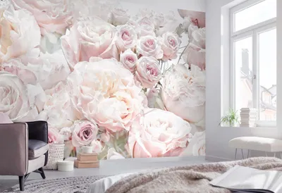 Immagine prodotto di Carta da parati Komar - Rose di primavera - dimensioni: 368 x 254 cm (larghezza x altezza), camera da letto, soggiorno, carta da parati