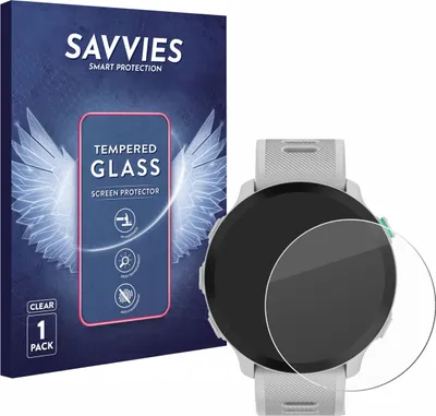 Produktbild von Savvies Schutzglas für Garmin Forerunner 55 Displayschutz 9H Glas klar transparent