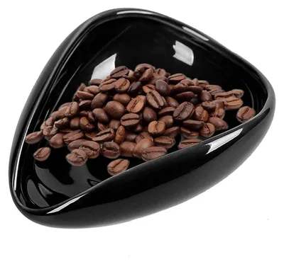 Kaffeebohnen-Dosierbecher aus Keramik, schwarz, 1 Stück