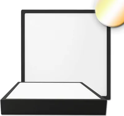 Produktbild von ISOLED LED Deckenleuchte PRO schwarz, 30W, 300x300mm, ColorSwitch 2700/3000/4000K, dimmbar