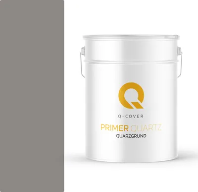 Produktbild von Q-Cover Quarzgrund Für Buntsteinputz 15kg Grau M03 Acrylatdispersion Grundiermittel Innen & Außen Für Wände Ca. 0,3-0,4 Kg/M2