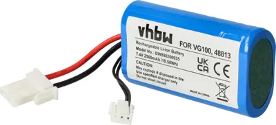Produktbild von vhbw Akku Ersatz für Vorwerk 48813 für Home Cleaner Heimroboter Schwarz (2500 mAh, 7,4 V, Li-Ion)