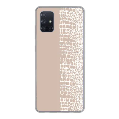 Produktbild von MuchoWow® Handyhülle Schutzhülle Hülle für Samsung Galaxy A71 Schlange - Design - Rosa Silikon Softcase Handy Hülle - Kartenbesitzer