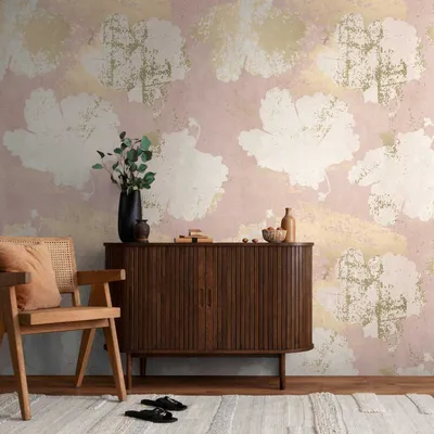 Immagine prodotto di Profhome 398381-GU Carta da parati in tessuto non tessuto fiori rosa opaco bianco crema beige 1,59 m x 2,8 m