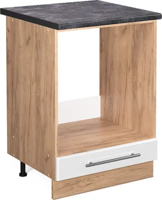 Produktbild von Herdumbauschrank Vicco Fame-Line Weiß Hochglanz 60 cm , AP Anthrazit, Model 45988