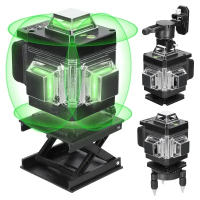 Produktbild von Multifunktionale 16 Linien Laser Wasserwaage 3° Selbstnivellierung Maschine Wiederaufladbare Lithium Batterie Nivelliergerät Omnidirektional Boden Wandaufkleber