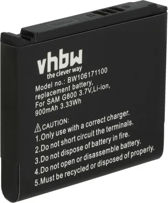 Produktbild von vhbw Akku kompatibel mit Samsung SGH-S5230 Handy Smartphone Telefon (900 mAh, 3,7 V, Li-Ion)