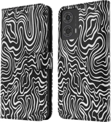 Produktbild von imoshion Design Klapphülle Motorola Moto G24 Power - Black And White