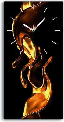 Produktbild von Wanduhr Bürouhr Leinwand Bild Geräuschlos 30x60 Malerei Abstrakte Kunst - weiße Hände
