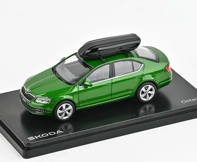 Zdjęcie produktu dla Skoda Octavia III (2012) Green Rallye Metalise (z akcesoriami) - ABREX 1:43