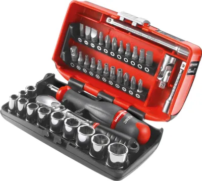 Image de Facom jeu de clés à douille 1/4Z 6 pans, 38 pièces