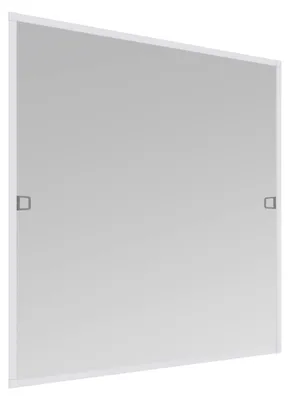 Produktbild von Windhager Fliegengitter Fenster BASIC 100 x 120 cm Weiß, Insektenschutzfenster individuell kürzbar, Alurahmen Klemmmontage ohne bohren, passgenau zuschneidbar für Fliegen und Mückenschutz, 04504