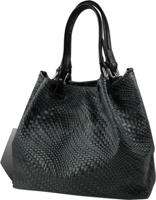 Produktbild von Handtasche schwarz Toscanto Tasche geprägtes abstraktes Flechtmuster Leder D2OTT163HS