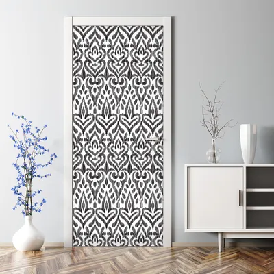 Produktbild von Dekorative Abnehmbarer Wandsticker Türtapete selbstklebend Klebefolie Skizziertes Muster 85 x 200 cm