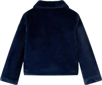Produktbild von vidaXL Kindermantel Kunstpelz Marineblau 104