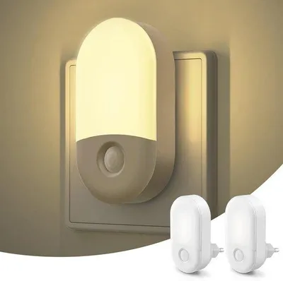 Obrázok produktu pre Stmievateľný nočný vypínač do detskej izby – nočné svetlo so senzorom – detské lampy – stmievateľné – biele – do zásuvky – nočné svetlo do detskej izby