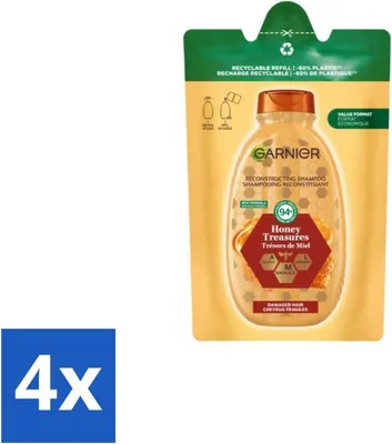 Immagine prodotto di Garnier - Miscele d'Amore - Shampoo Ricarica - Oro Miele - Capelli stressati e fragili - 250 ml - Confezione vantaggiosa - 4 pezzi
