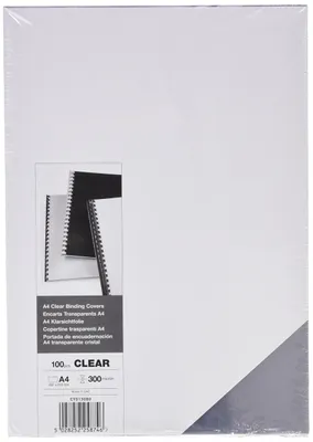 Obrázok produktu pre GBC CY013080: Obálka, PVC, formát A4, hrúbka 300 mikrónov, 100 kusov, priehľadná, lesklá fólia