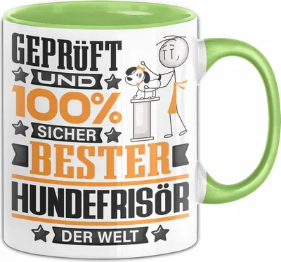 Produktbild von Hundefrisör Geschenk Lustiger Spruch für Hundefrisör Geschenkidee Bester Hundefrisör Der Welt (Grün)