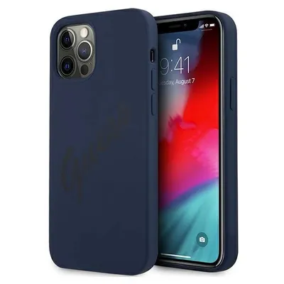 Produktbild von Guess Guhcp12Mlsvsbl Iphone 12/12 Pro 6.1 Blau/Blaues Hardcase Script Vintage