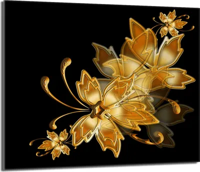 Obrázek produktu pro Krycí deska sporáku 60x52, keramický kryt varné desky, zpětný rámeček, skleněná deska, dekorační deska na krájení, Golden Black