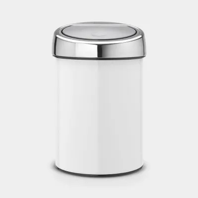Zdjęcie produktu dla Brabantia 364488, 3 l, Okrągły, Plastik, Stal nierdzewna, Metaliczny, Biały, Plastik, Ręczny