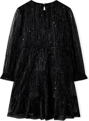 Produktbild von vidaXL Kinderkleid mit Langen Ärmeln Schwarz 128
