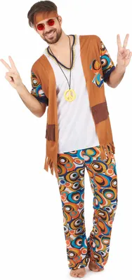 Immagine prodotto di Costume da uomo hippie divertente, colorato - L