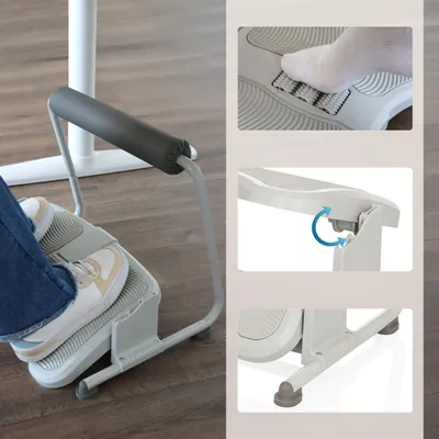 Produktbild von hjh OFFICE Fußablage für Büro, Schreibtisch Fußstütze PODI FMW Fußstütze ergonomisch, verstellbar, rutschfest