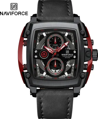 Image de Montre NAVIFORCE TU-38626 - Noir/Rouge pour Hommes KP38626