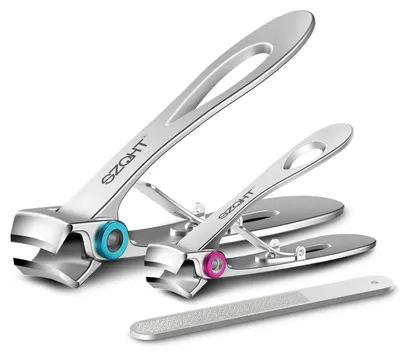 Image de Coupe-ongles pour ongles épais, avec une grande ouverture, en acier inoxydable, argenté