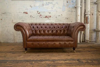Produktbild von Chesterfield Ledersofa Sofa Couch Polster 2 Sitzer designer Sofas Couchen