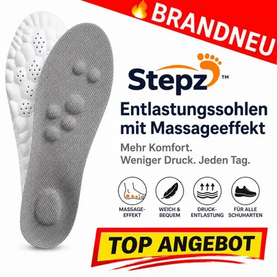 Obrázok produktu pre Stepz™ Vložky na odľahčenie chodidiel, vložky do topánok, vložky s masážnym efektom: Oranžová / 37–38