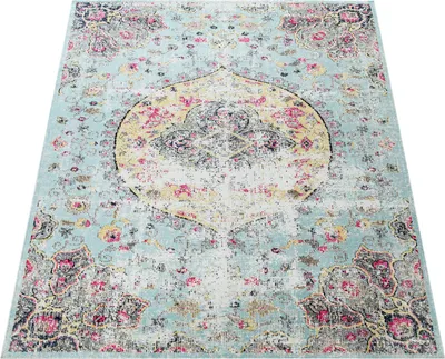Produktbild von Outdoor Teppich Orient-Vintage Balkon, Terrasse schmutzabweisend Mehrfarbig Rechteckig 60x100 | 100% Polypropylen | Florhöhe: 2 mm | nur Handreinigung