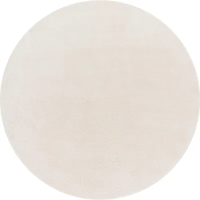 Produktbild von Moderner Wohnzimmer Teppich Kurzflor Waschbar Weich Felloptik Anti-Rutsch Grösse 160 cm Rund