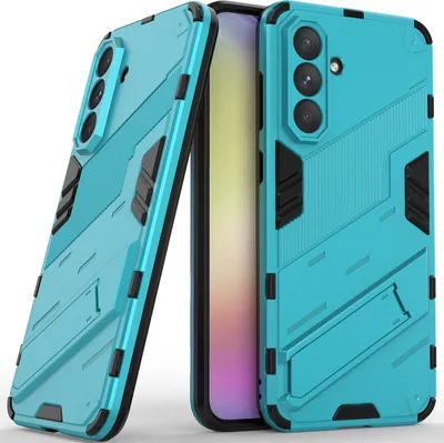 Produktbild von Armor Hülle für Samsung Galaxy A56 / A36 Hybrid PC TPU Bumper Stoßfestes Schutzhülle mit Standfunktion Blau