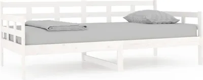 Produktbild von vidaXL Tagesbett Weiß Massivholz Kiefer 90x190 cm