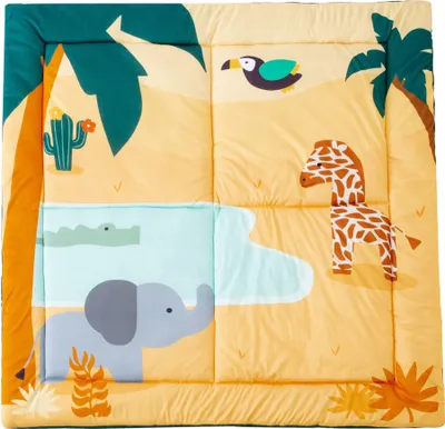 Produktbild von Little Big Friends Doppelseitige pädagogische Patchworkmatte – Dschungel