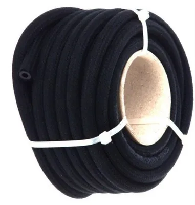 Produktbild von 10m Rolle 5mm Kraftstoffschlauch Benzinschlauch Leitung Gewebeschlauch Schwarz