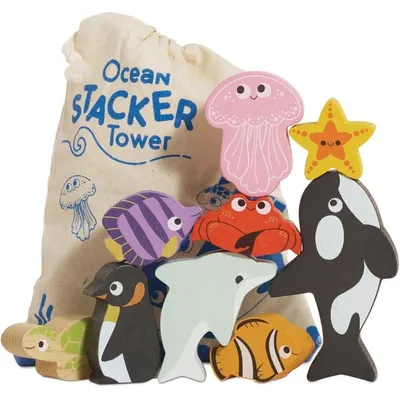 Image de Le Toy Van Animaux De L'océan À Empiler - 10 Pièces
