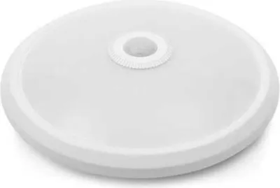 Image de Plafonnier LED Rond 18W avec Détecteur de Mouvement Crépusculaire 220V - Blanc Neutre 4000K - 5500K