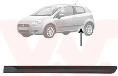 Produktbild von VAN WEZEL Zierleiste für die Tür Hinten Links Leiste für FIAT GRANDE PUNTO (199) 1624425