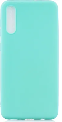 Produktbild von Für Samsung A50 Lovely Candy Color Matte TPU Anti-Scratch rutschfeste Schutzhülle Rücken Case Hellblau