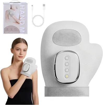 Produktbild von Elektrischer Handmassager mit Wärme- und Druckfunktion. Kabelloser Handmassager mit Wärme, 3 Druckmodi und 5 Massageprogrammen. Tragbar