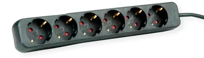 Immagine prodotto di Ciabatta multipresa - Senza interruttore - 6 prese - 3 m - Nero