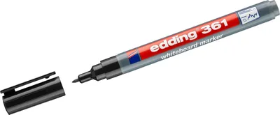 Immagine prodotto di Pennarello per lavagna bianca edding 361 ricaricabile 1mm nero Confezione da 10