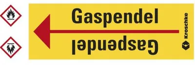 Produktbild von Dreifke® Rohrleitungsband Gaspendel, praxisbewährt, ab Ø 10mm, gelb/schwarz, ...