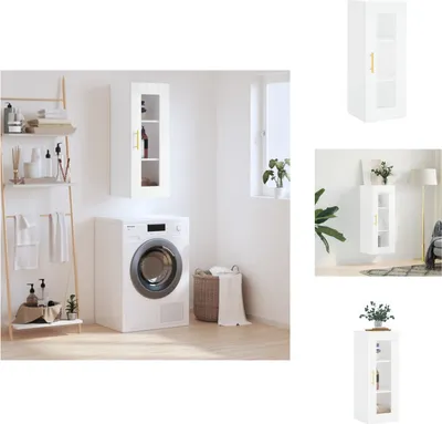 Obrázok produktu pre vidaXL Nástenná skrinka biela 34,5x34x90 cm - Príborníky